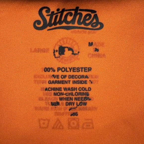 San Francisco Giants Stiches Men's L Orange Hoodie Fleece Pullover MLB Baseball - Picture 4 of 8